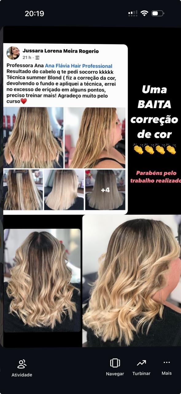 Depoimento Jussara Lorena: baita correção de cor com a técnica Summer Blond